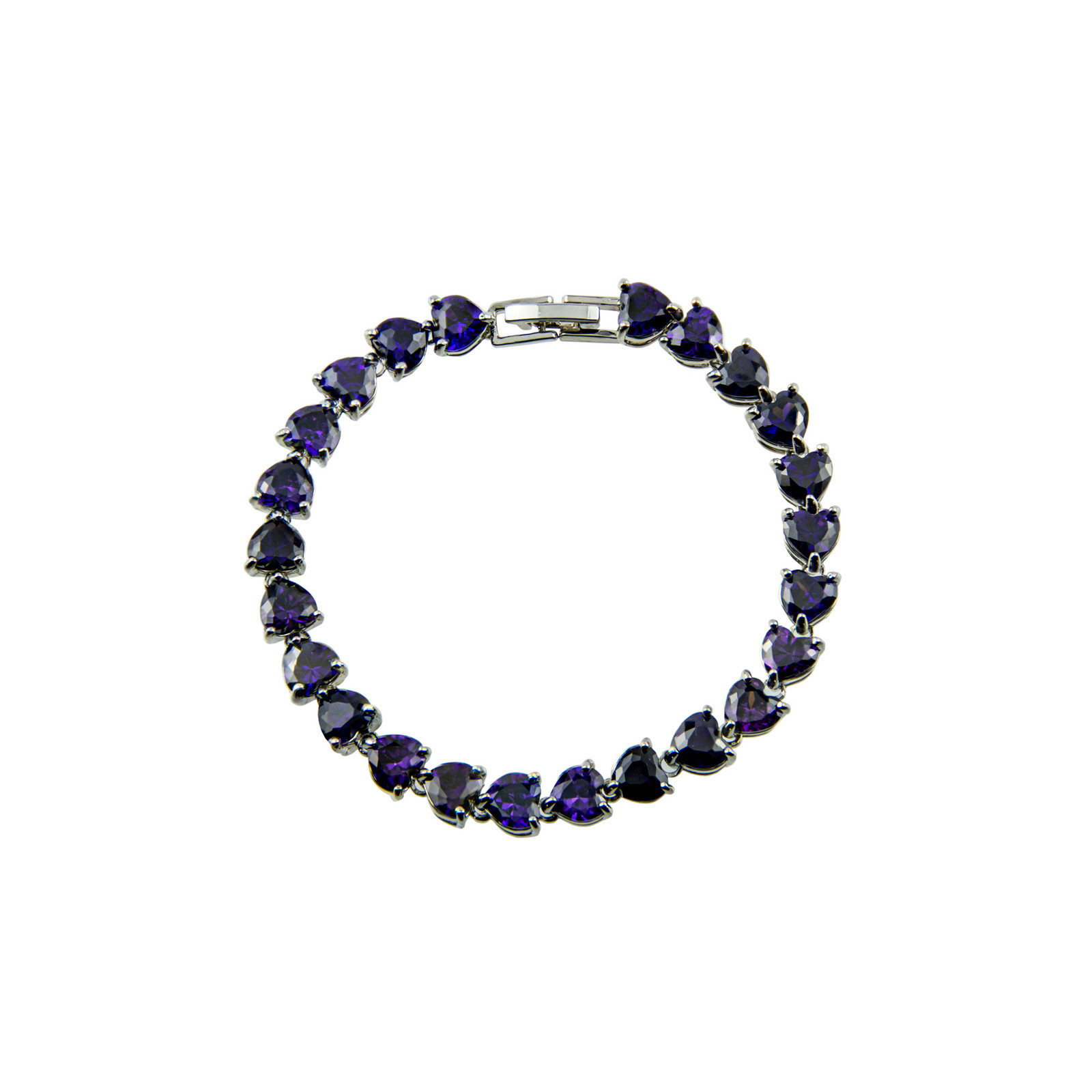 Теннисный браслет с фиолетовым александритовым сердечком из коллекции Skyline June Birthstone 2490₽