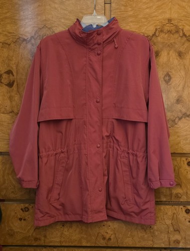L.L. BEAN ~ WOMENS RED HOODED UTILITY WIND/RAIN COAT/JACKET ~ XL - Picture 5 of 5