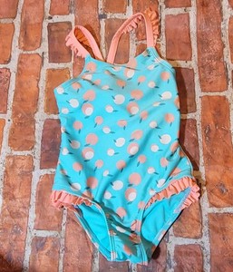 Cat & Jack Girls One Pc Swimsuit Sz 3t Peaches