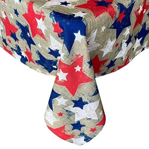 Square Fabric Napkins, Set of 8 Napkins, 17" x 17" (Set of 8) Burlap Stars - Image 4 of 4