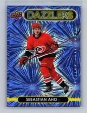 2021-22 Upper Deck Series 1 - Dazzlers Sebastian Aho #DZ-9 Purple