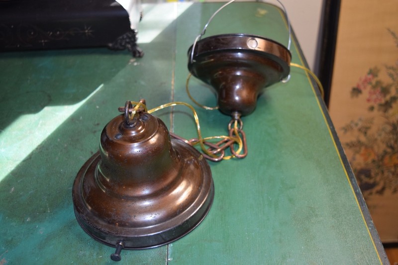 Antique Pendant Ceiling Fixture-Rewired