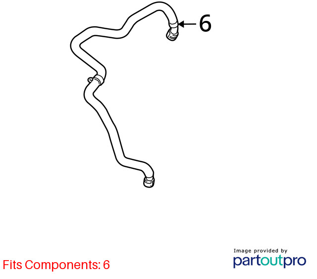 Audi R8 Spyder Secondary Air Injection Pump Hose Pipe Line 2011 2012 OEM