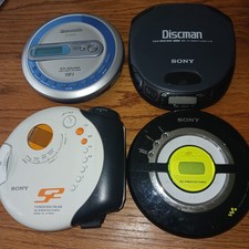 4 Sony Panasonic Discman Walkman CD MP3 Players  Extras - Parts Only