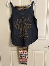 Devils Backbone tank top with leggings, Size Large top and bottoms