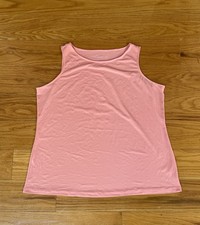 Susan Graver Modern Essentials Womens Size XL Tank Coral Stretch