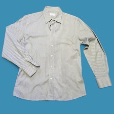 PRADA Vtg 90s 00s Mens Olive/White Button Up Dress Shirt Designer 41/16 M/L 1E