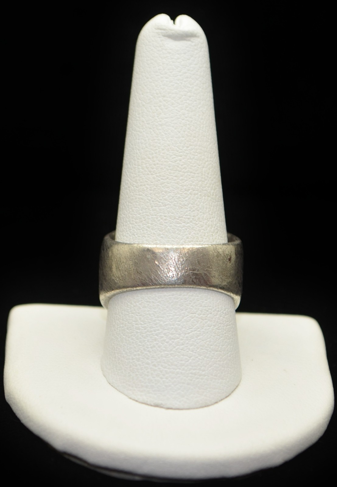 Sterling Silver Textured Rounded Face Ring SZ 10.… - image 4