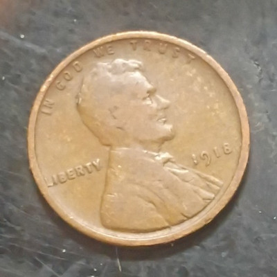 1918 Lincoln Wheat Small Cent Bronze Business Strike US Coin BN
