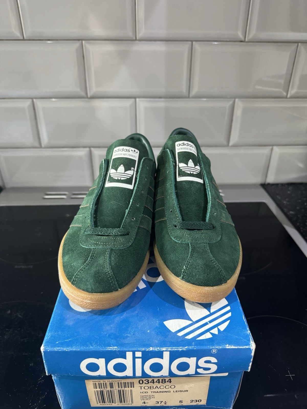 Adidas Tobacco Made In Hungary  rare 1980s Size 4.5 UK (never Worn) BNIB image 2