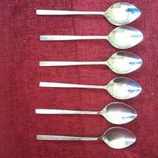 6x Vintage Viners Sheffield "Love Story" Edelstahl L&ouml;ffel 19cm