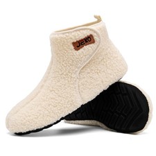Bootie Slippers for Women Men Furry Warm House Sock Shoes For Indoor Outdoor ...