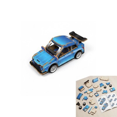 PUZZLE 3D SPORTWAGEN HOLZ 22 TEILE SPIEL BAU KINDER MODELLBAU 32381