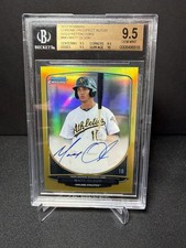 BGS 9.5./10 Matt Olson 2013 Bowman Chrome Rookie Auto GOLD Refractor #18/50