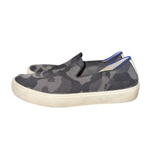 Rothy's The Original Slip On Sneaker Women's Size 6 Black Camo Knit Shoes