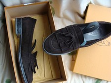 TODS BROWN SUEDE    Pumps Flats Shoes  LOAFERS UK 5 38 NEW Ex Display + Box
