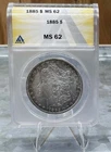 1885 P Uncirculated Morgan US Silver Dollar⭐️ANACS MS62