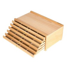 Artist Supply Storage Box 6 Drawer Beech Wood Portable Pastel Pencil Pen Brush