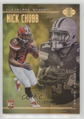 2018 Illusions Trophy Collection Gold Isaiah Crowell Nick Chubb Rookie RC 0c6