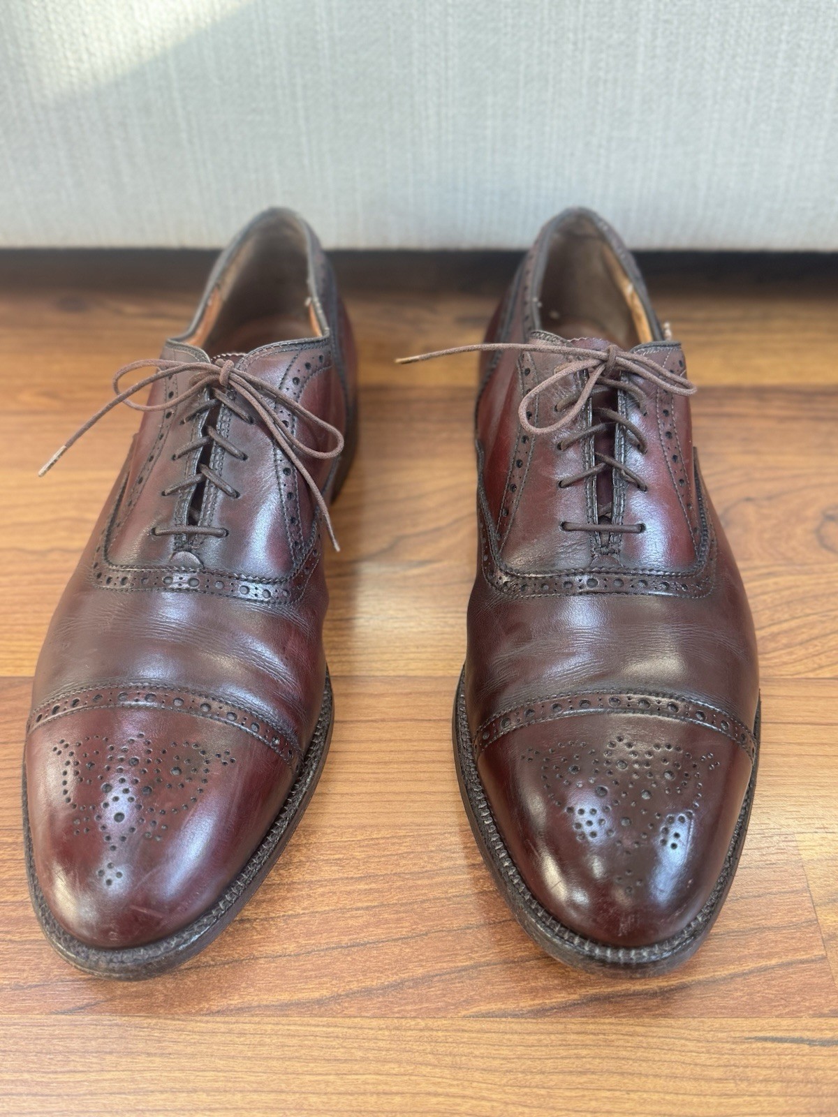Alden 908 Burgundy Calfskin Medallion Tip Bal
