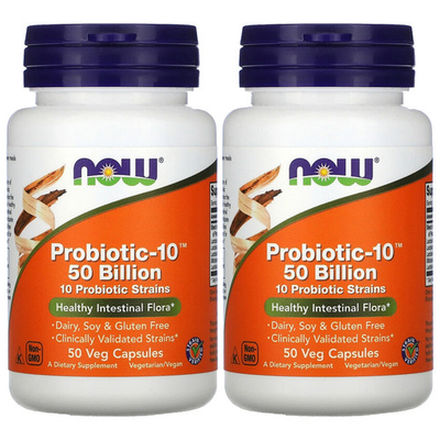#ad Now Foods Probiotic 10 50 Billion 50 Veg Capsules 2 PACK $19.99
