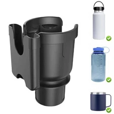 Car Cup Holder Expander Adapter Universal w/ Phone Holder For Large Bottles Mugs