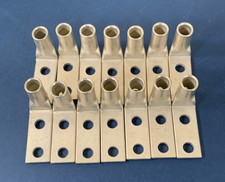 Lot of 14 Tin-Plated Copper Compression Connectors Lugs 2 hole 2 AWG 90 degree