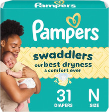 Baby Diapers - Swaddlers - Size 0, 31 Count, Ultra Absorbent Disposable Newborn