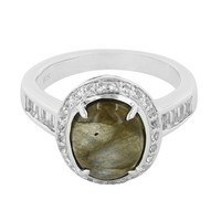 Cavill Ring Sterlingsilber Labradorit 2,73Ct Oval Topas Damen Schmuck