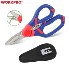 WORKPRO 6“ Electricians Scissors & Wire Cutter Stripper Soft Handle 2-in-1