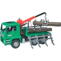 Bruder Man Holztransport-Lkw Mit Ladekran Und 3 BaumstäMmen Fertigmodell