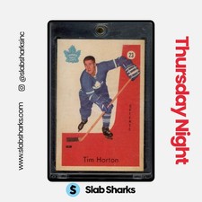 1959 PARKHURST #23 TIM HORTON WITH PAPER LOSS