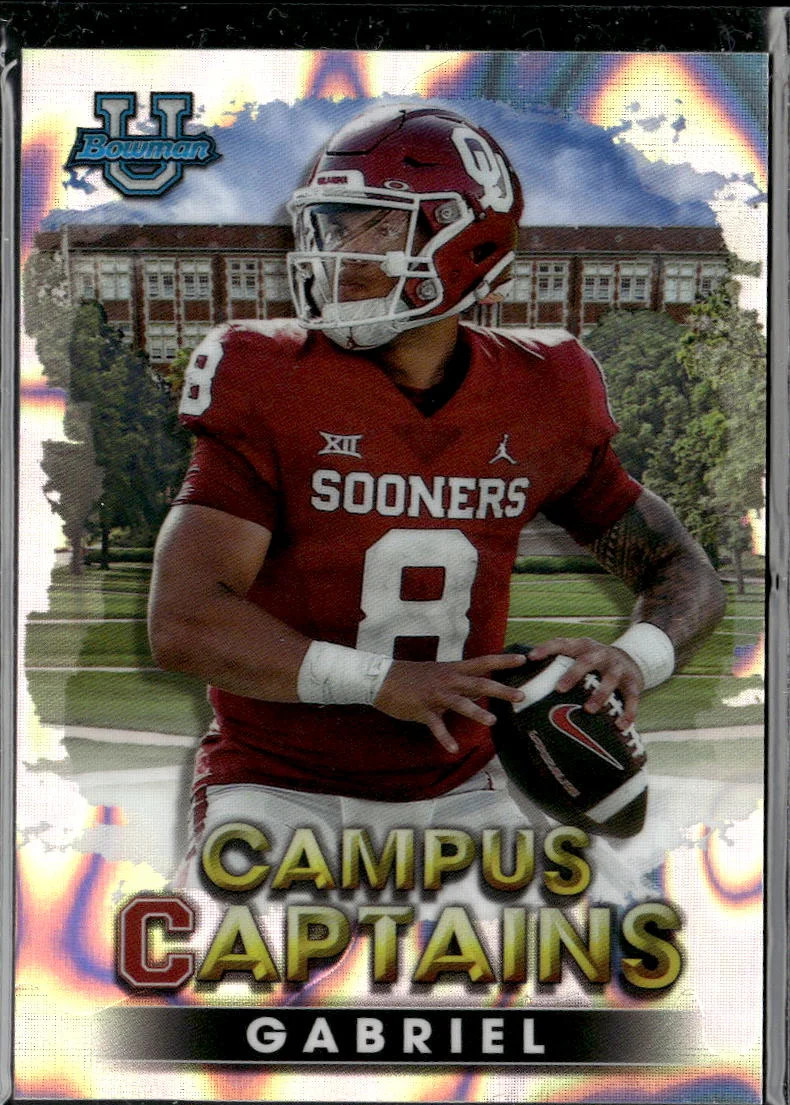 Dillon Gabriel 2022 Bowman's Best Campus Captains RC 2/50 Oklahoma Sooners