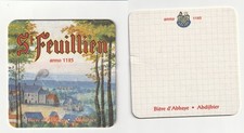 1 - BELGIUM - LE ROEULX - BR. SAINT FEUILLIEN BEER MAT BEERCOASTERS (00767)