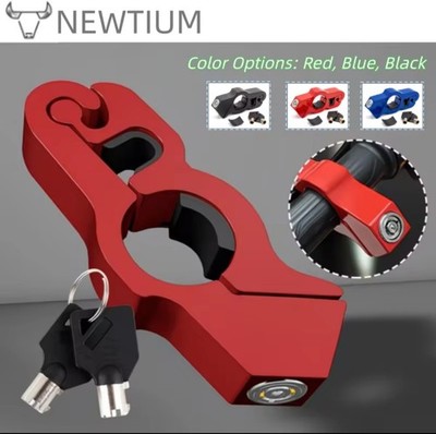 Buy 1 Get 1 Motorcycle & Bicycle Handlebar Lock Heavy Duty Steel Anti-theft Look