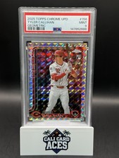 2025 Topps Chrome Update Tyler Callihan RC Geometric Refractor PSA 9 🔥 RC Reds