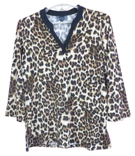 STK4167- SLINKY BRAND Women's Lightweight Polyester Blouse Multicolor Size L