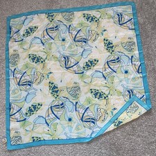 Talbots 100 Silk Multicolor Abstract Butterfly scarf 25" X 26" square EUC