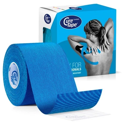 Cure Tape Kinesiologie Tape Sporttape Sport Physiotape wasserfest 5 m x 5cm blau - Bild 1 von 4