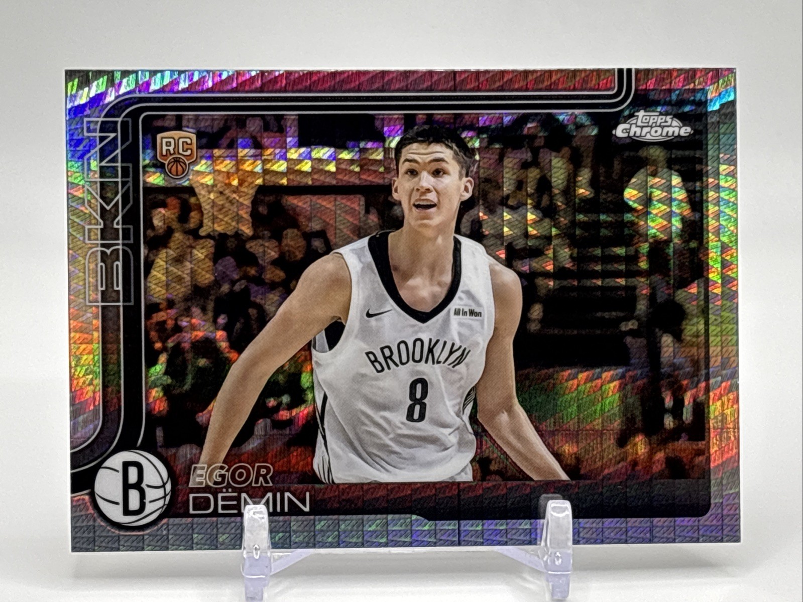 2025-26 Topps Chrome Egor Demin RC #258 Prism Refractor SP Brooklyn Nets Rookie