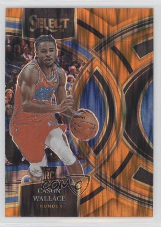 2023-24 Panini Select Premier Level Orange Flash Prizm Cason Wallace #103 2l4