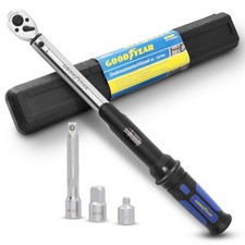 Drehmomentschlüssel Goodyear 20-120 Nm mit Adaptern Stecknüssen Koffer Auto