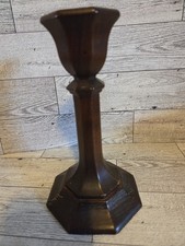 Charles Lesters Wooden Turned Candlestick Holder 6.5" Vintage Made In The USA