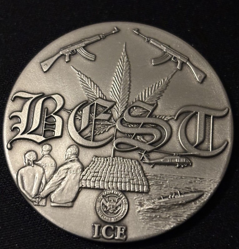 U.S. Border Enforcement Security Task Force ICE police Challenge Coin B.E.S.T 