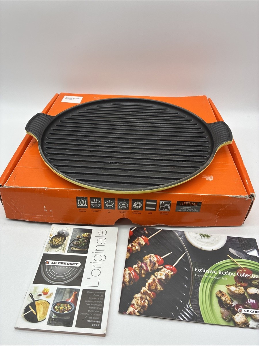 Rare Le Creuset #32 Enameled Cast Iron Yellow 12 2/3” Round Bistro