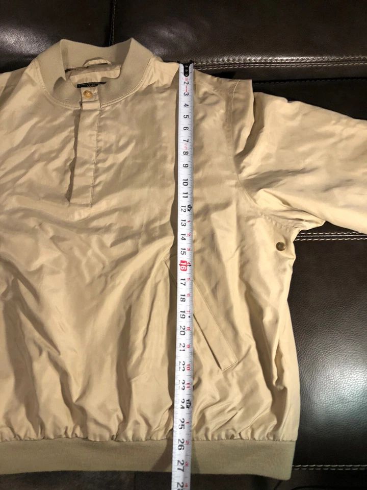 Мужской пуловер для гольфа Bobby Jones 1/4 хлопок желтовато-коричневый размер XXL - Изображение 4 из 4