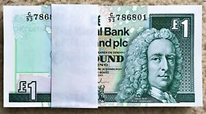 Scotland P-351 1 Pound Year 2001 Lord llay Uncirculated Banknote
