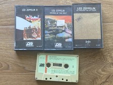 Lot of 4 Led Zeppelin Cassette Tapes, 1 missing case, See Pics for Titles