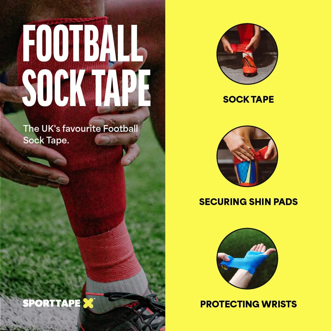 6 ROLLS Cohesive Sock Tape SelfAdhesive Football Shin Pad Tape eBay