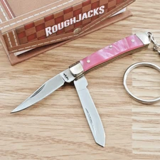 Rough Ryder Mini Trapper Pocket Knife 2" Stainless Steel Blades Synthetic Handle